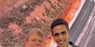 Governador Tarcísio chega a Campo Limpo Paulista para visitar obras da adutora Paiva Castro