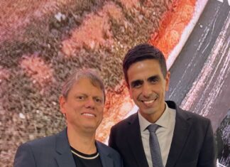 Governador Tarcísio chega a Campo Limpo Paulista para visitar obras da adutora Paiva Castro