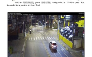 Sistema de monitoramento identifica autor de atropelamento com morte no centro de Louveira