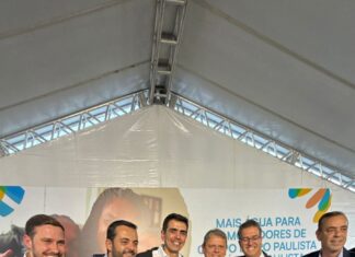 Adeildo Nogueira recebe Tarcísio e lideranças estaduais em Campo Limpo Paulista