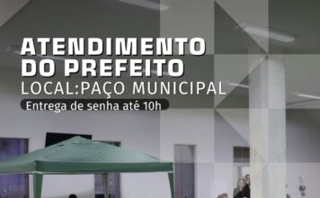 Prefeito realiza atendimento à população nesta terça-feira no Paço Municipal