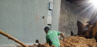 SAE realiza obra emergencial após rompimento na rede de água