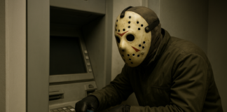 Criminoso fantasiado com máscara de Jason tenta arrombar caixa eletrônico da Caixa em Jarinu