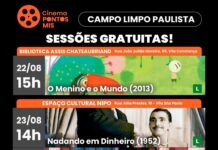 Cinema gratuito no Pontos MIS em Campo Limpo Paulista