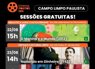 Cinema gratuito no Pontos MIS em Campo Limpo Paulista