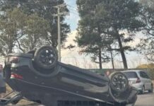 Veículo capota na entrada do Engordadouro e causa lentidão no trânsito