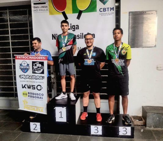 Atleta de Campo Limpo Paulista conquista ouro na Liga Nipo de Tênis de Mesa